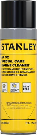 STANLEY AP 92 Engine Cleaner Spray - 12x12 Fl. oz., Automotive Degreaser Spray,Use for Tight Spaces, Non-corrosive - 1 Pack
