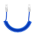 chubbycable Curly Chubby - Retractable Fast Charging Cable 240W Coiled Charger Cord for Car Durable USB-C Cable for Phones, Tablets and More, Dark Blue, Type-C to Type-C, 1.3FT-2.3FT