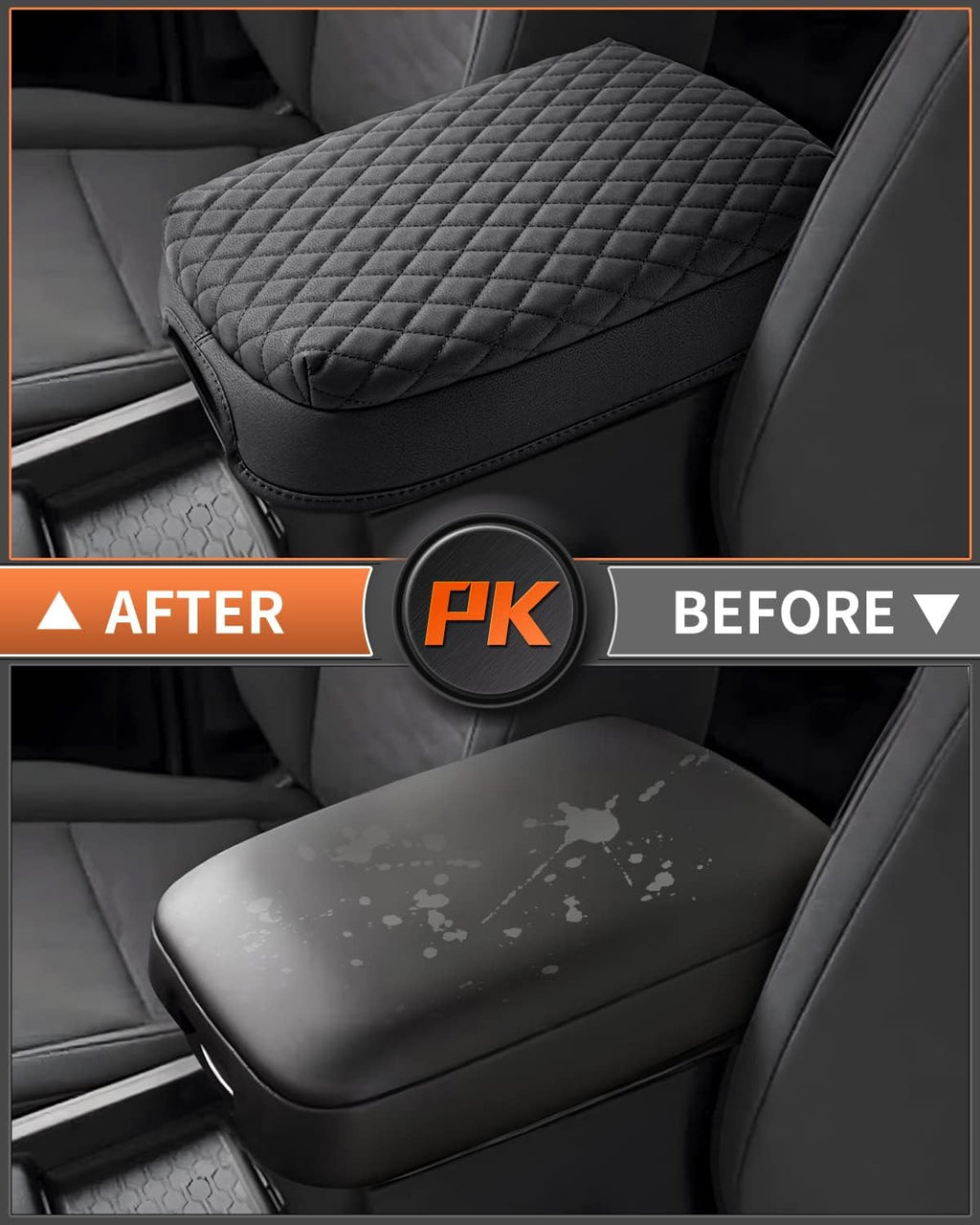 Shademax Custom for Center Console Cover Nissan Frontier 2025 2024 2023 2022 Armrest Cushion Pad Cover PU Leather Frontier Accessories 2025 2026 Car Armrest Seat Box Cover Protector Anti-Scratch Black