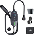 Level 2 EV Charger for Tesla Models, 24Amp 240V NEMA 14-30 Plug, 25FT Cable with Remote-Open Charge Port, 6-24A Adjustable EV Charging Station for Home/Garage Use, IP66 Waterproof