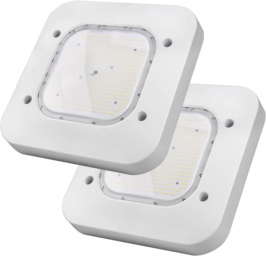 OSTEK 2 Pack LED Gas Station Canopy Light, 150W Carport Ceiling Light 5700K, Outdoor Rated (600W HID/HPS Equivalent), 90-277V IP65 DLC & UL Listed