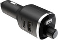 Scosche BTFM8 Bluetooth FM Transmitter Car, Dual 12W USB-C and USB-A Charging Ports, Fast Type-C Car Charger, Wireless Radio Bluetooth Adapter, Hands-Free Kit for Calls, Siri and Google Assistant