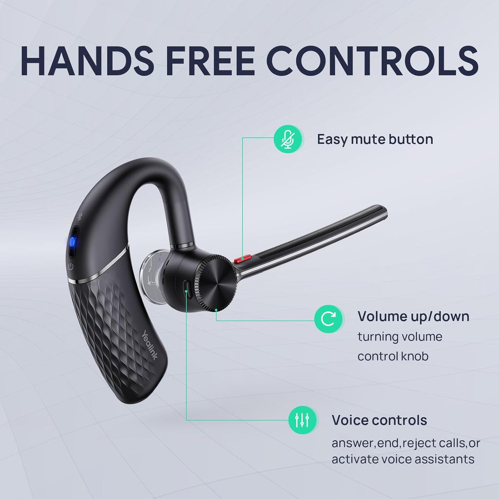 Yealink BH71 Pro Bluetooth Headset with USB Dongle, Teams Certified, 4 Noise Cancelling Microphone, Fit for Computer Laptops, Wireless Earpiece for Business Office Work Calling