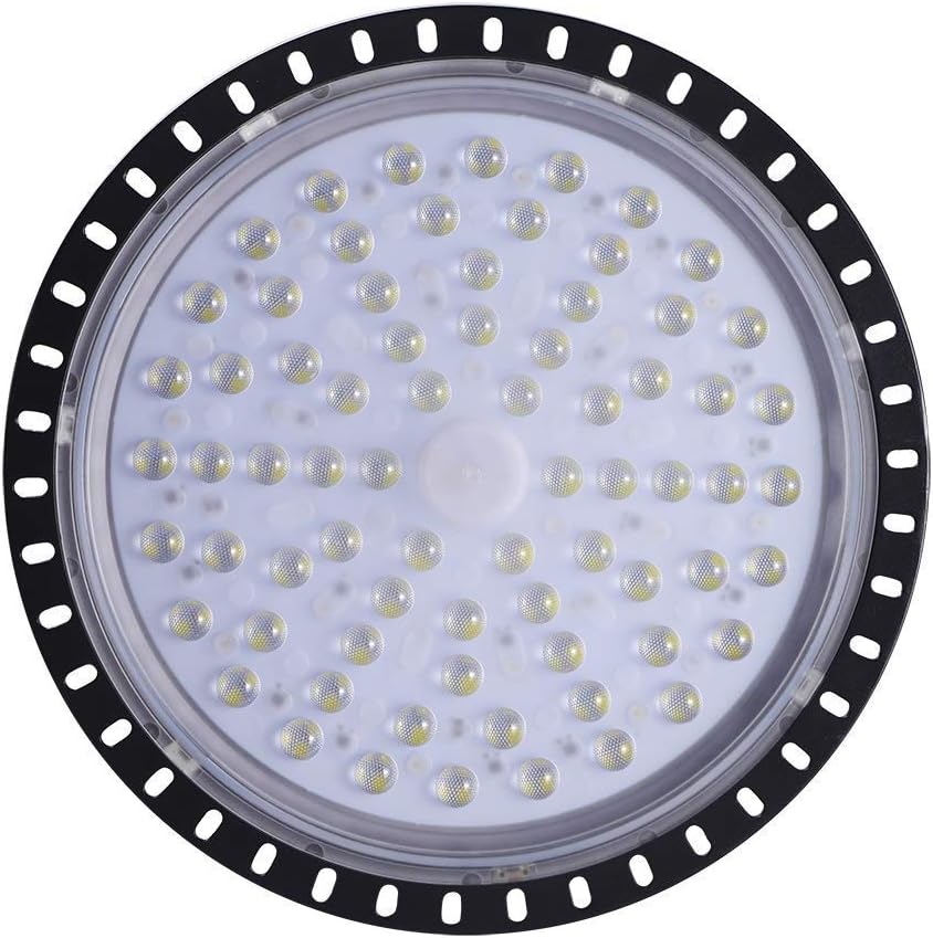 Viugreum 10 Pack 300W UFO LED High Bay Light, 30000LM 6500K Daylight White Ultra Thin LED Warehouse Lighting, IP65 Waterproof Commercial Bay Lighting for Garage Barn Workshop