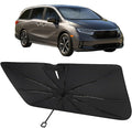 Proadsy Windshield Sun Shade Umbrella for Honda Odyssey 2018-2025 2026 Foldable Car Umbrella Sunshade with Soft TPU Handle Spring Structure Crystal Cooling Material Protect Car from Rays & Heat