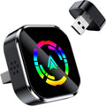 Wireless CarPlay Adapter for iPhone, 2025 Upgraded Wired to Wireless for Apple CarPlay, Mini USB Design Car Play Adapter with Type-C Extension, Plug and Play, Stable Connection & No Latency