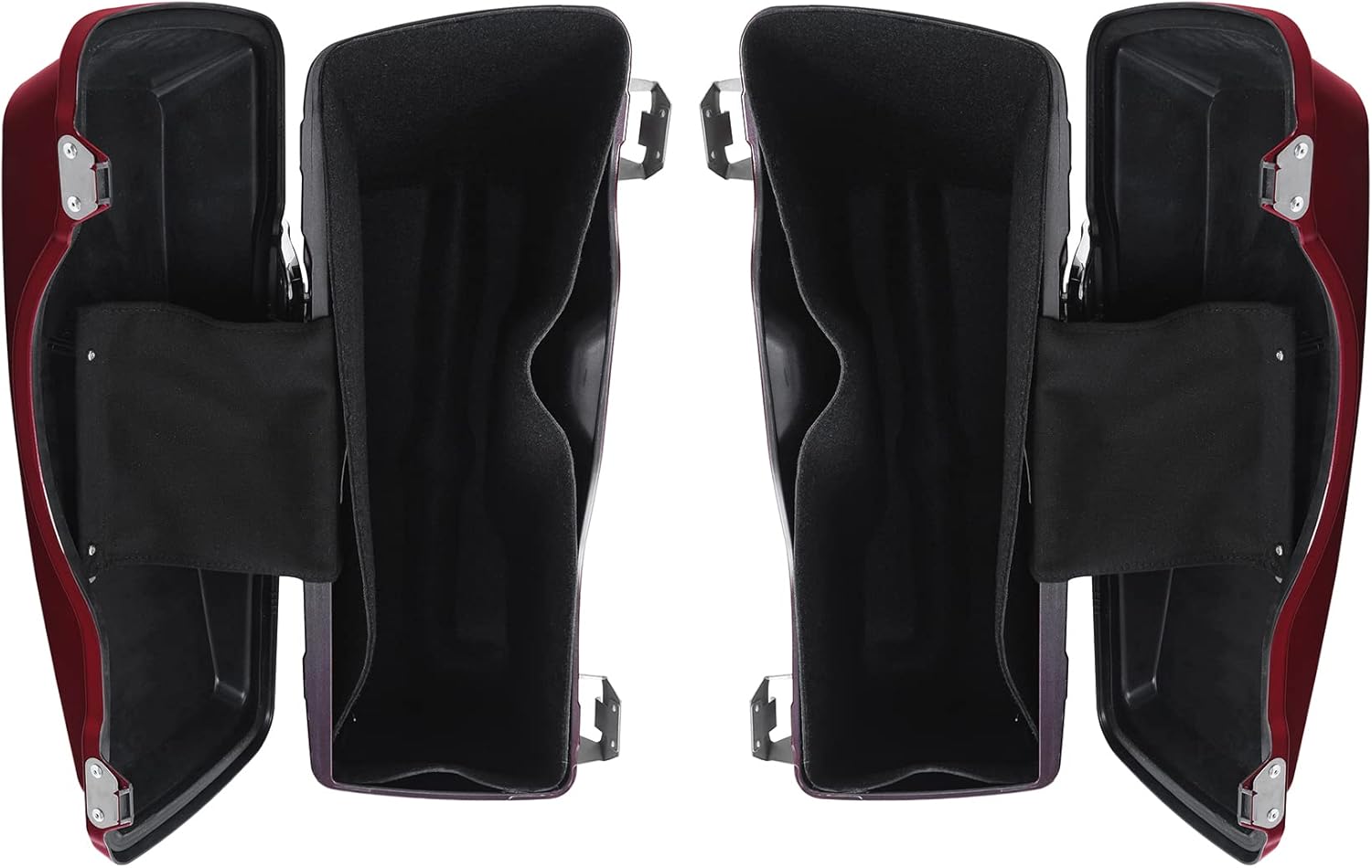 Green-L Red Hard Saddlebags Fit for Harley Touring Street Glide Road King Electra Glide 1994-2013