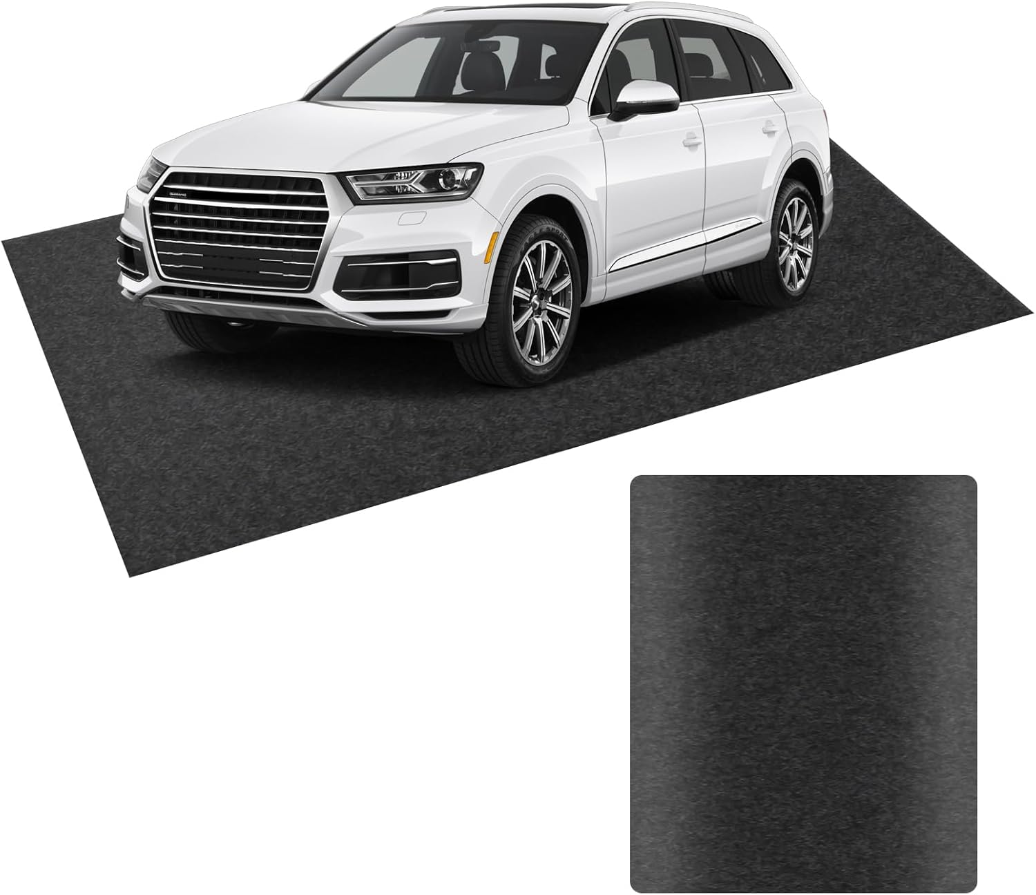 AAIN Oil Spill Mat (17' x 7'4"), Garage Floor Mat, Absorbent Oil Pad, Premium Maintenance Mat, Waterproof, Protect Garage Surface from Spill & Stain, Reusable, Washable, Durable, Black
