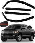 4PCS in Channel Rain Guards for Toyota Tundra Crew Max 2007 2008 2009 2010 2011 2012 2013 2014 2015 2016 2017 2018 2019 2020 2021, Vent Window Visors Shades, Durable Wind Deflectors