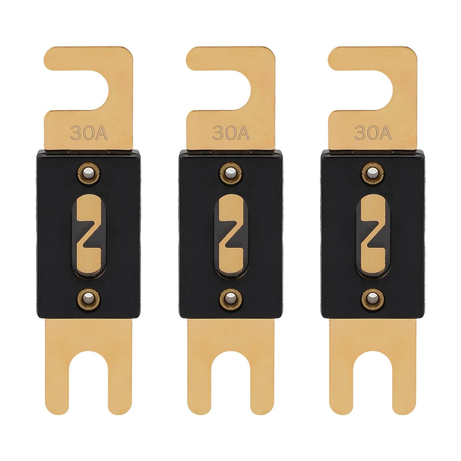 30A ANL Fuse 30 Amp Inline Blade Fuses 32V for Car Audio Inverter Automotive Stereo (Pack of 3 pcs)