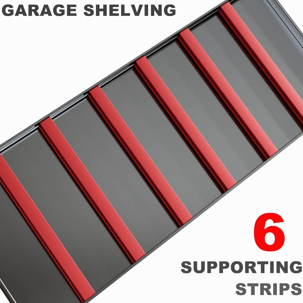 65" W Heavy Duty Garage Shelving, 84" H Garage Storage Shelves, 5 Tier Metal Shelving Unit, Adjustable Commercial Shelving, 2 Pack