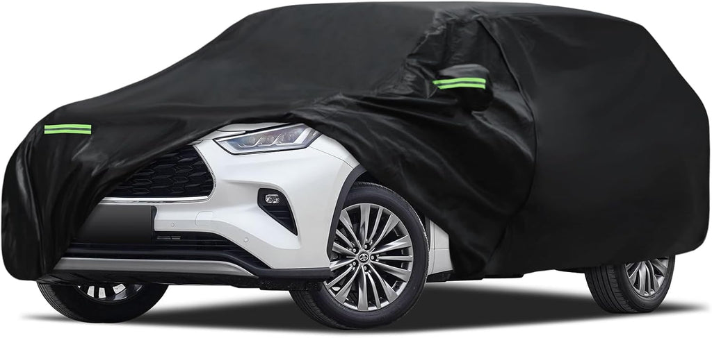 Car Cover Custom Fit for Toyota Highlander 2001-2025, Migaven Waterproof Full Exterior Cover Sun Rain Protection with Door Zipper and Cotton Lining