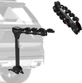 Young 4 Bike Rack Tilting Hitch Mounted with Convenient Pedal for Cars, SUVs and Trucks, Fits 1.25” and 2” Hitches, Carries 4 Bikes
