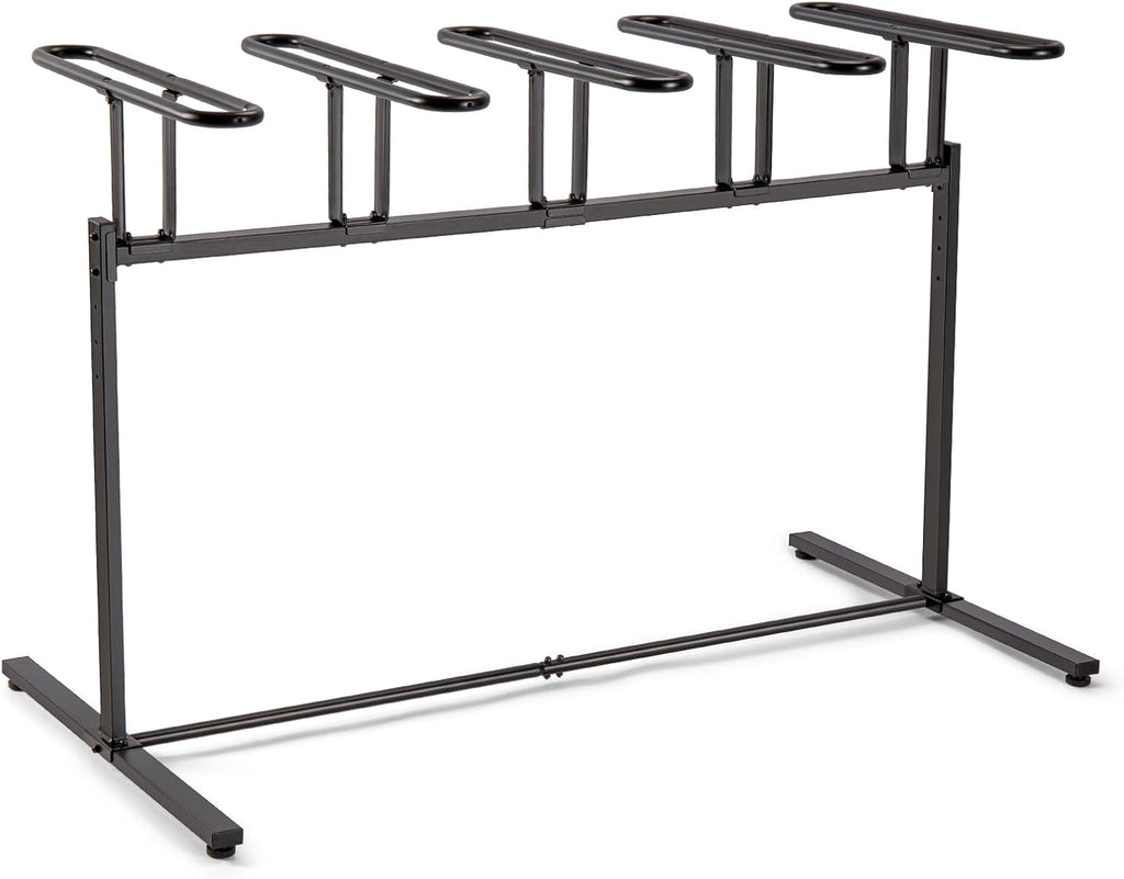CXWXC 3/5 Bikes Stand Rack - Bike Storage Parking Racks Indoor/Outdoor - Bicycle Stand Garage for Parking Mountain Road Hybrid Bike, Fits Wheels up to 2.4" (For 5 Bikes)
