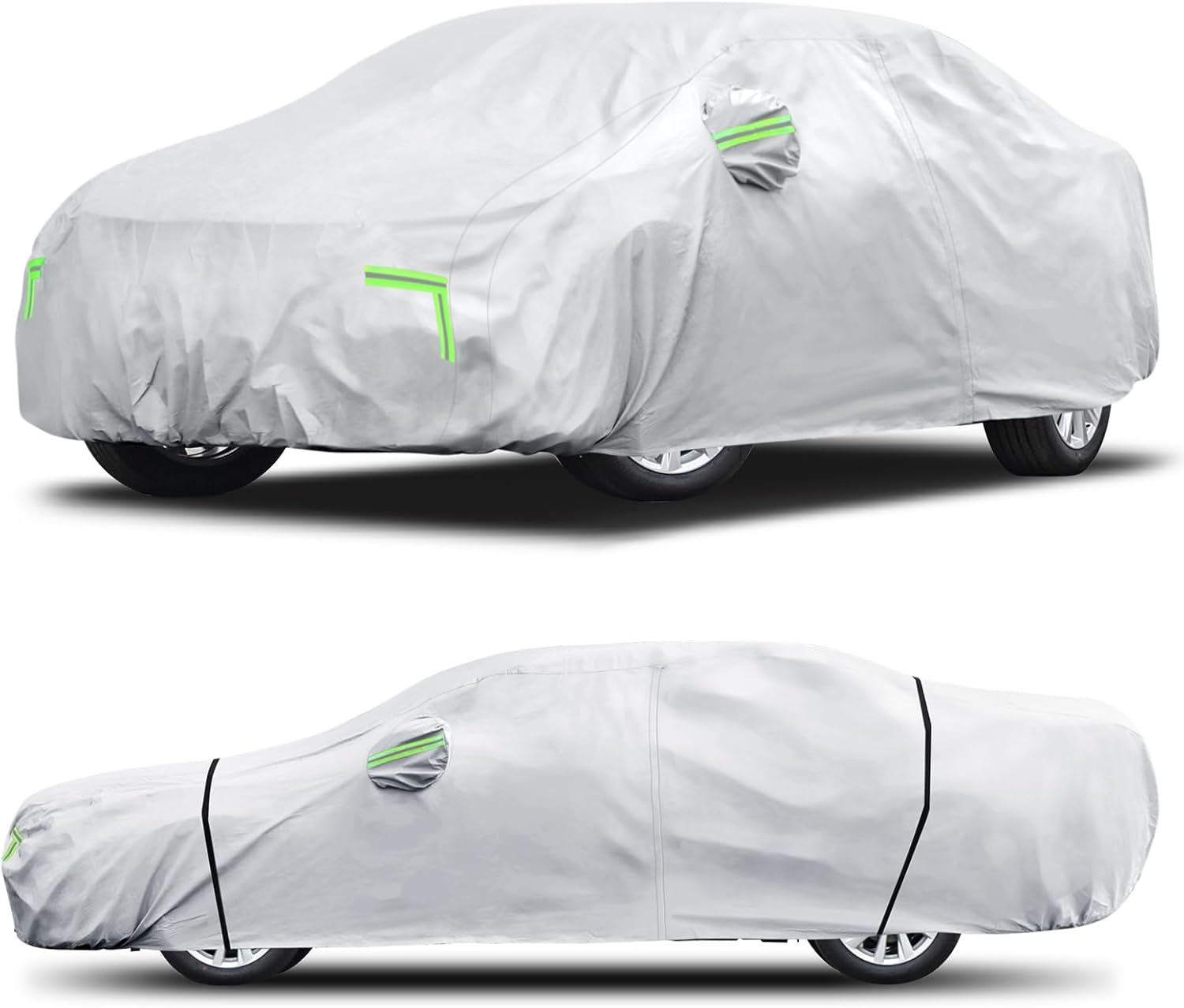 Car Cover Custom Fit for Toyota Camry 1996-2025,Honda Accord 2001-2025,6 Layers Truck Cover Waterproof All Weather for Automobiles,Outdoor Full Exterior Cover,Rain, Sun, Wind Protection,Silver