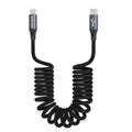 AGVEE 2 Pack 3ft Coiled Short USB-C to Lightning Charging Cable [MFI Certified] 30W PD Fast Charger Cord in Car for iPhone 14/13/12/11/XS/8/7/6/5 CarPlay, iPad, iPod, Dark Gray