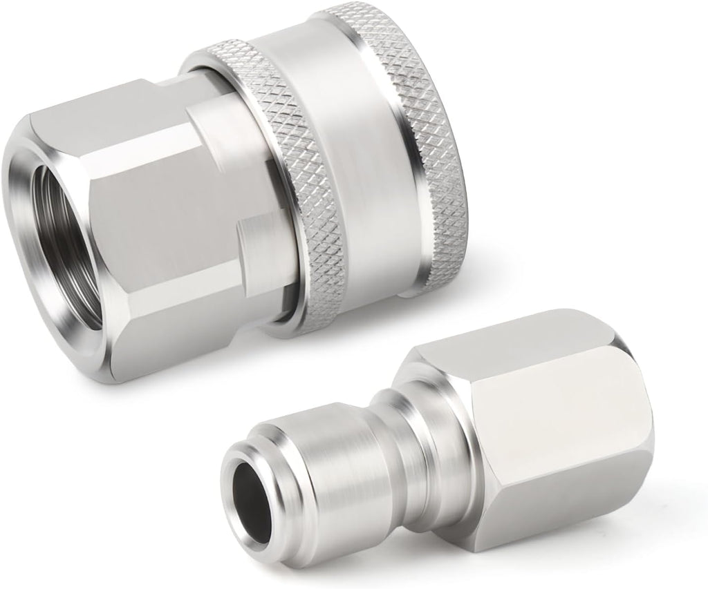 TAISHER 12PCS 304 Stainless Steel Pressure Washer Adapter Kit, Quick Connect Fittings，3/8" Female