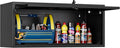 Small Wall-Mounted Locking Cabinet Metal Garage Storage Cabinet Hanging Medicine Lockable Steel Utility Floating Tool 14" H Assembly Required Black
