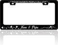 Our Favorite People Call Us Nana and Papa License Plate Frame Funny Stainless Steel License Plate Holder for Front or Rear Car Tags for Car Decoration Accessories with Screws 6.3 X 12.2 for Women Men