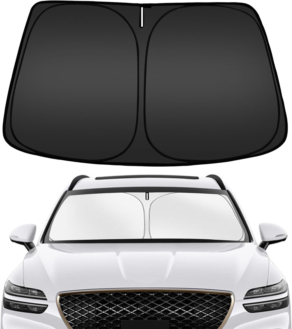 ARISMOTOR Windshield Sun Shade for Genesis GV70 2022-2025, Custom Fit Foldable Front Window Sunshade Sun Visor Protector, Block UV Rays Keep Your Car Cooler
