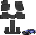Powerty Floor Mats for 2024 2025 Mazda CX-90 CX90 PHEV (Plug in Hybrid) Accessories Floor Liners 6&7 Seater with 3 Rows Floor Mat Heavy-Duty Floor Liner All Weather CX90 Car Floor Mats