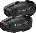 Q4 Motorcycle Bluetooth Communication System Headset Intercom, 4 Riders 1500m Music Sharing, FM, Noise Cancellation, IP65 Waterproof, Dual Pack (Q4)