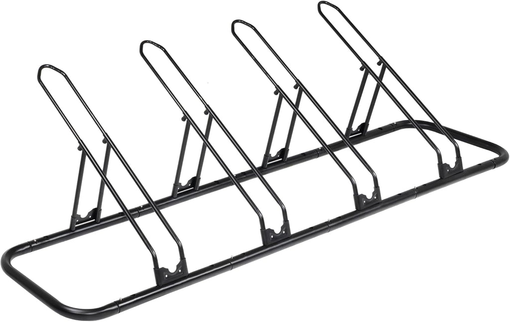 CyclingDeal Bike Rack Floor Parking Bike Stand for up to 6 Bicycles | Indoor, Home & Garage Storage Rack | Stable & Secure Bicycle Stand w/Tire Grooves Up to 29", Holding Plates & Custom Spacing