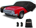 Car Cover for Chevy Caprice 2/4 Door Coupe/Sedan 1966-1996, Waterproof 210D Oxford Cloth and Cotton Cover Outdoor Full Car Covers with Zipper Windproof Heavy Duty All Weather Protectio