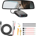 Radar Detector Rearview Mirror Rod Mounting Bracket and Radar Direct Power Cord Hardwired Kit and Fuse Tap(for Radar Base with EZ Magnet Connection)