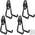 4 Pack Heavy Duty Garage Hooks Storage Organizer Wall Mount Power and Garden Tool Hangers, for Hanging Ladders, Ropes, Hose, Bulk Items