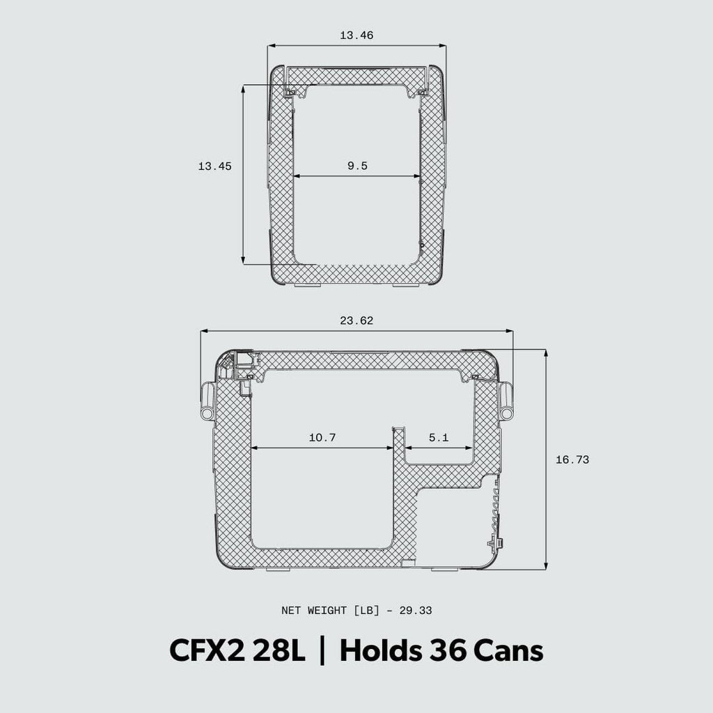 Dometic CFX2 28-Liter Portable Refrigerator and Freezer, Powered by AC/DC