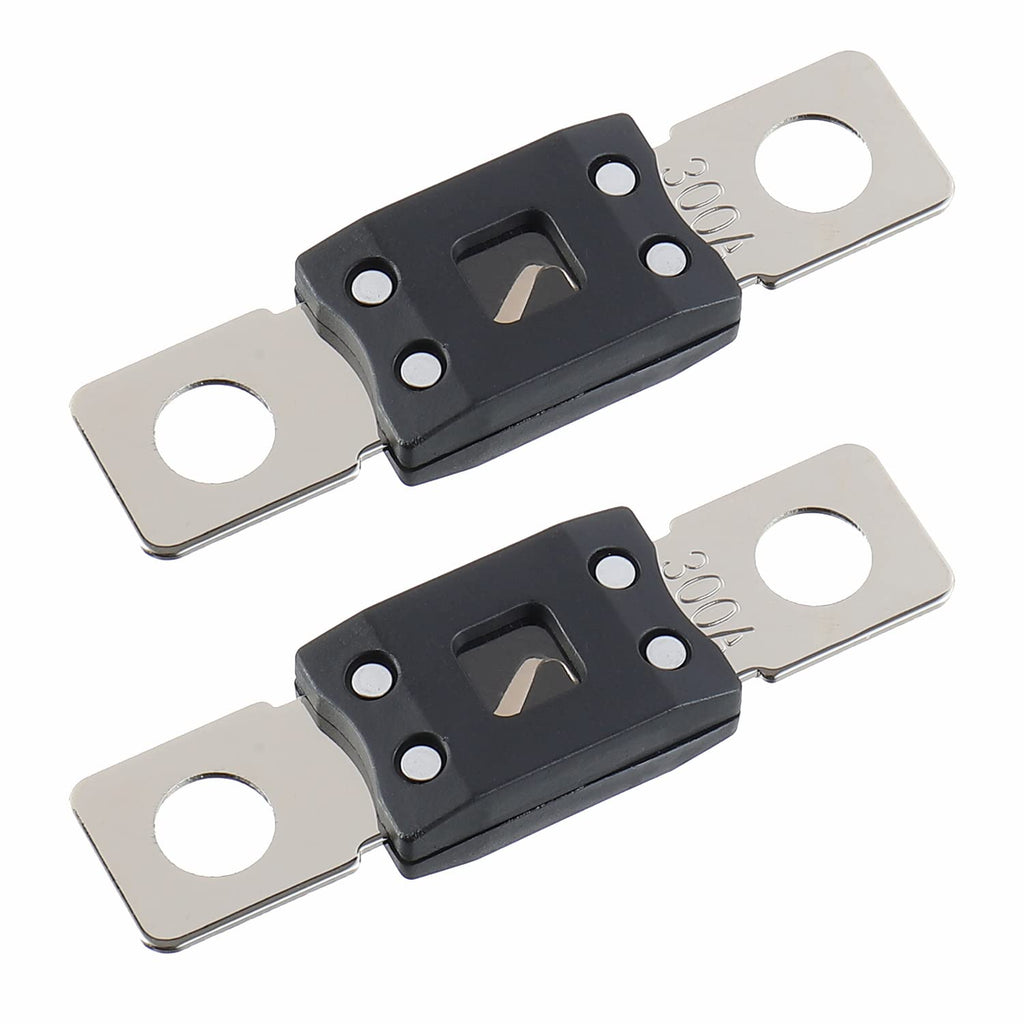 300A MEGA High Current Fuse - 300 Amp Bolt-on Fuse for Cars, Trucks, Construction Vehicles, Buses, Caravans (2 Pcs)