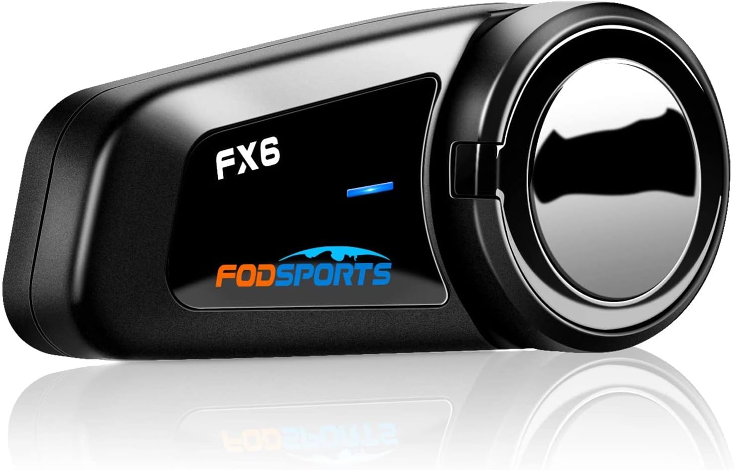 Fodsports FX6 Motorcycle Bluetooth Headset, 6 Riders Group Motorbike Bluetooth Intercom, 1000m Motorcycle Helmet Communication Systems/Voice Dial/Universal Pairing/FM Radio (1 Pack)