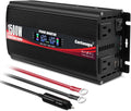 1500W Power Inverter 12V to 110V/120V Car Charger Converter with LCD Display, 3.1A Dual USB Ports 2 AC Outlets Car Adapter, Cigarette Lighter for Truck Vehicle Black