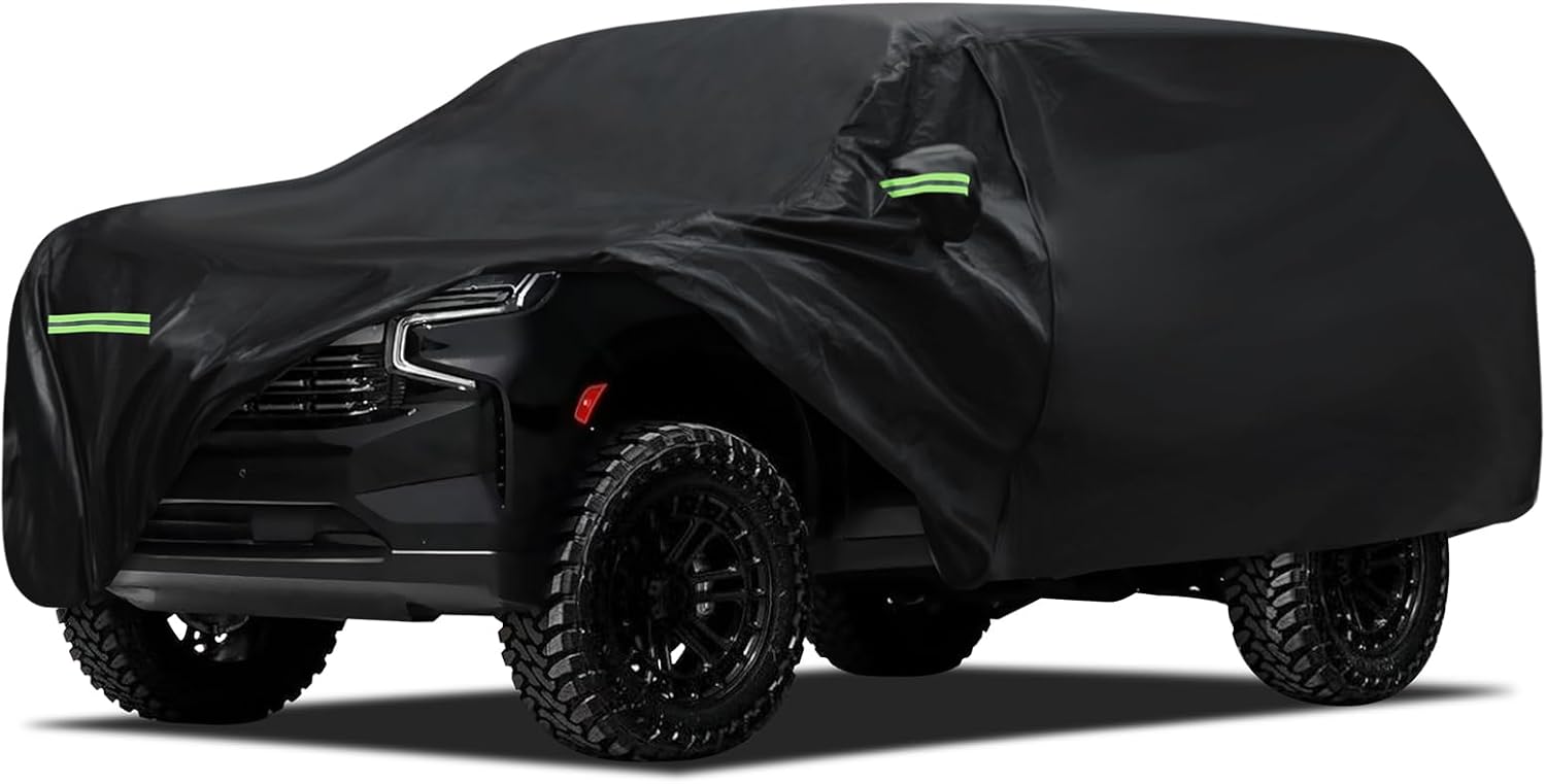 Car Cover Custom Fit for Chevrolet Chevy Suburban 1973-2025, Migaven Waterproof Full Exterior Cover Sun Rain Protection with Door Zipper and Cotton Lining