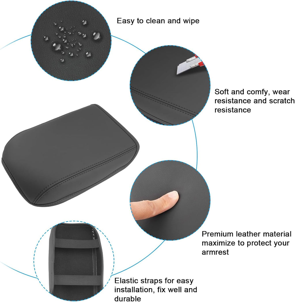 SXCY for 2025 VW Tiguan Armrest Cover for 2025 Volkswagen Tiguan Accessories 2025 Tiguan Center Console Cover 2025 Tiguan Middle Console Cover (Thin Cover with Black Line)