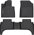 GINOWY-Floor Mats for Hyundai Santa Cruz 2022-2024 2025, TPE All Weather Car Mats Santa Cruz, Custom Fit Floor Liners, Heavy Duty Non-Slip Soft 3D Laser Car Accessories Mats-Black