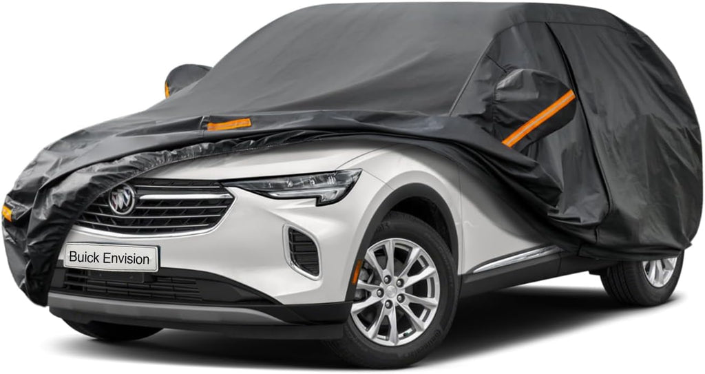 Kayme 7 Layers SUV Car Cover Custom Fit for Buick Envision (2015-2025) Waterproof All Weather for Automobiles, Outdoor Full Cover Rain Sun UV Protection.Black