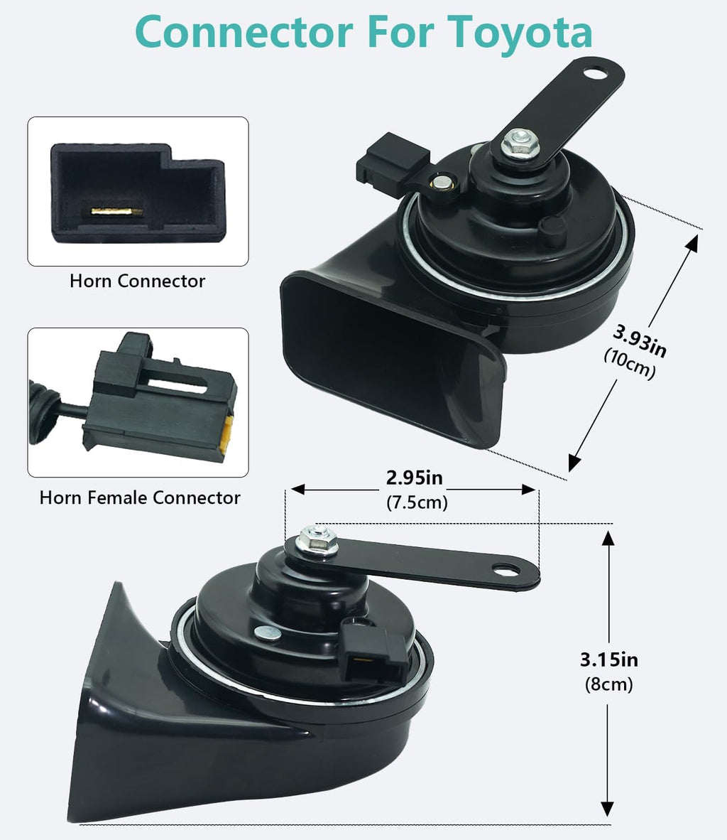 Car Horn Kit for Toyota Lexus,12V Loud Waterproof Auto Horn, High Low Dual Tone 126 Decibel, Replacement for Toyota