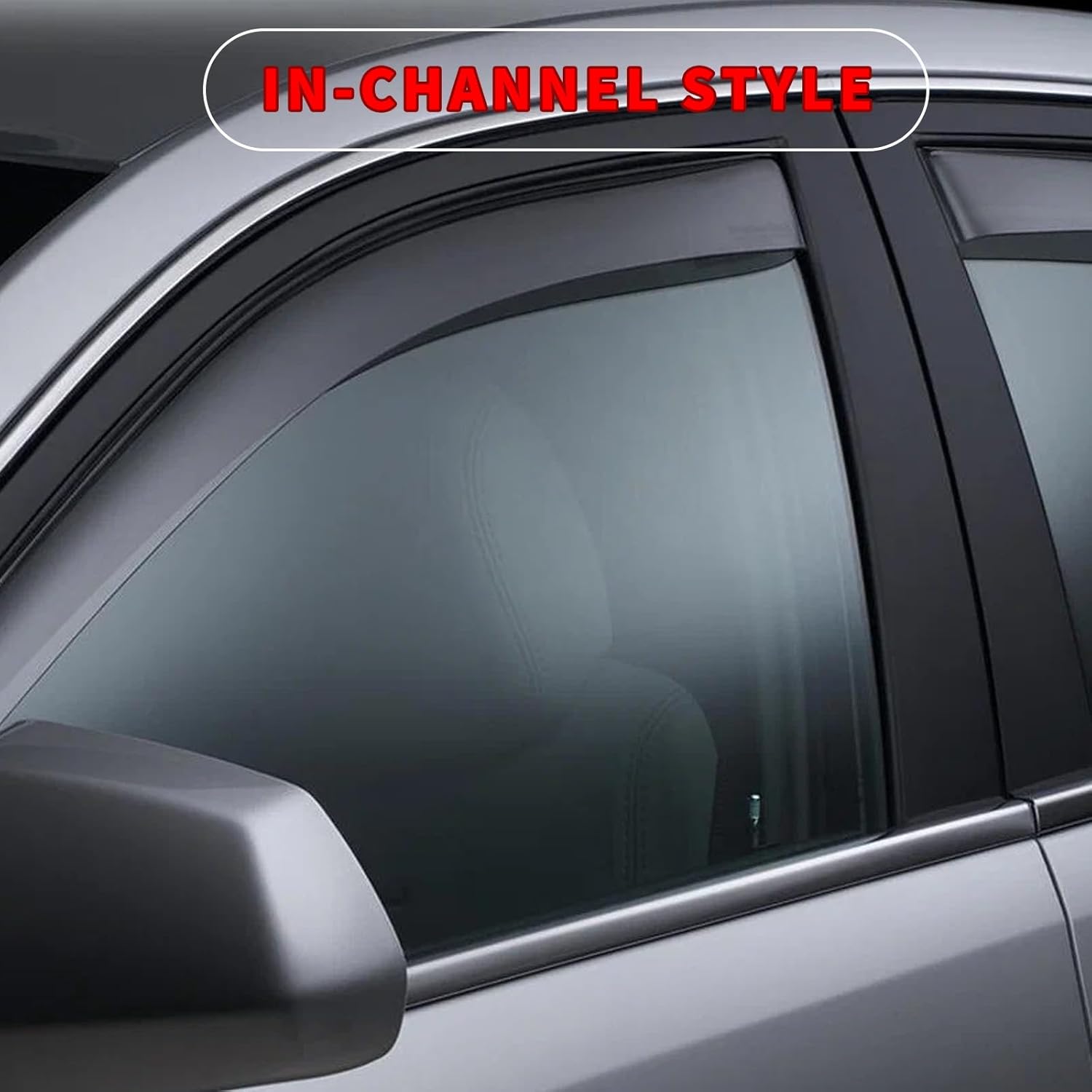 4pcs in Channel Rain Guards Fit for Ford Focus Hatchback & Sedan 2018 2019 2020 2021 2022 2023 2024 2025, Durable Window Visors, Side Wind Deflectors Vent Shades Shield, Exterior Car Accessories