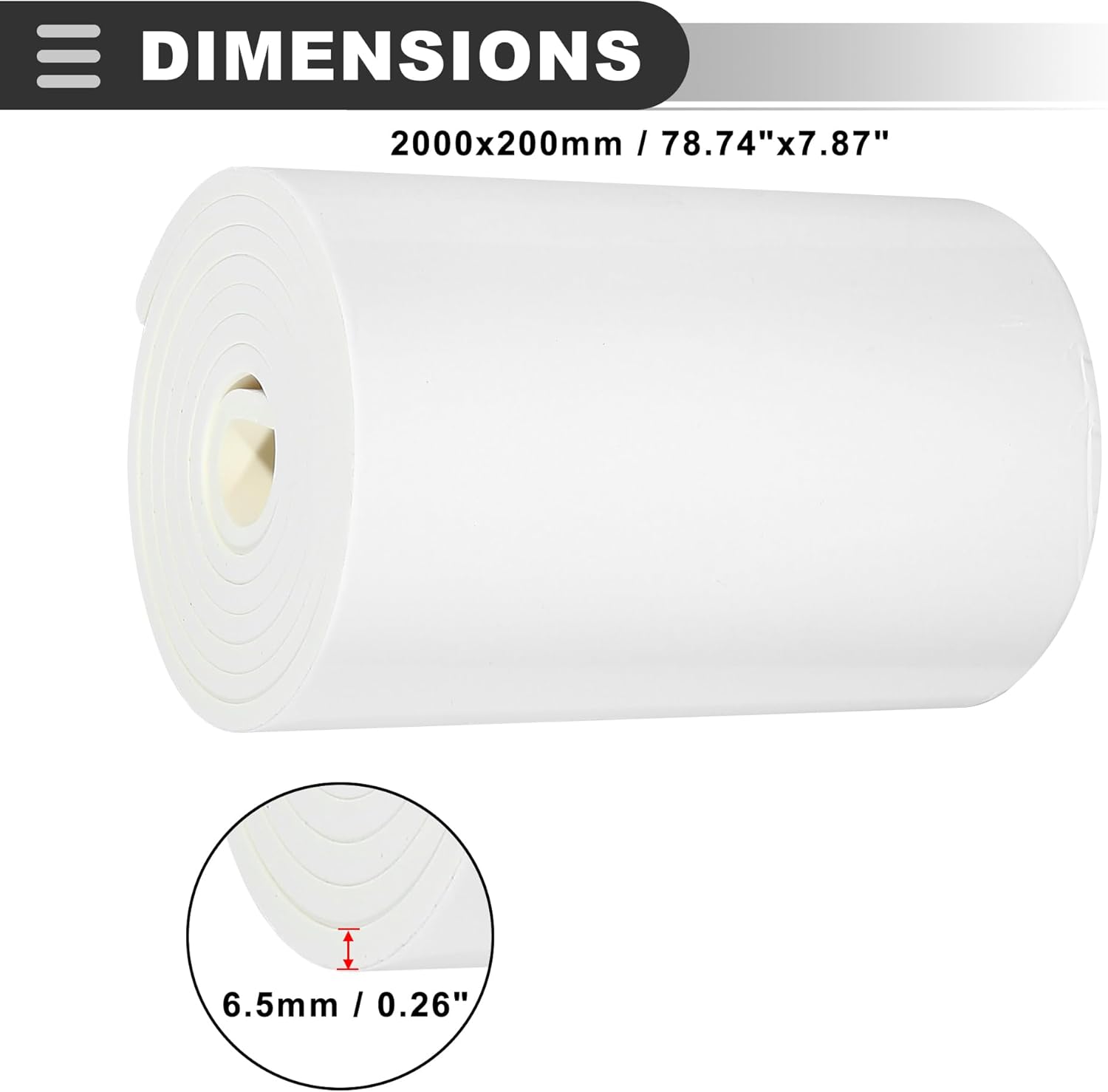 Motoforti Universal Car Garage Wall Guard, PE Foam EVA, White, 1 Pcs