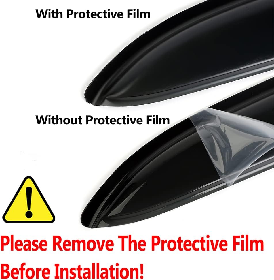 94311 Side Window Visors Wind Vent Deflector,4pcs Outside Mount Tape-On Nice Sun Rain Guards Set for 2018-2024 Toyota Camry Sedan