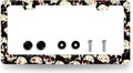 Skull License Plate Frame Skull Skeleton License Plate Holder Stainless Steel Funny Design Compatible with Standard License Plate for USA Canada 12.3" x 6.3" with 2 Screws