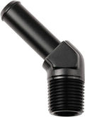 1/2 NPT Male to 5/8" Hose Barb Fitting Adapter 45 Degree Elbow Aluminum Black