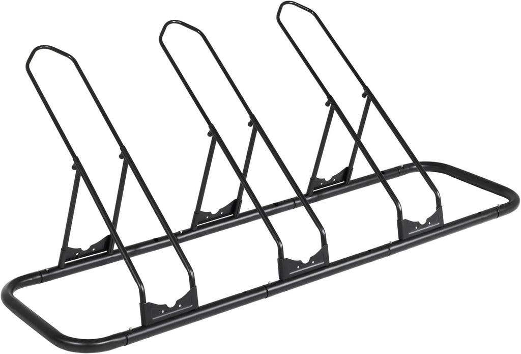 CyclingDeal Bike Rack Floor Parking Bike Stand for up to 6 Bicycles | Indoor, Home & Garage Storage Rack | Stable & Secure Bicycle Stand w/Tire Grooves Up to 29", Holding Plates & Custom Spacing