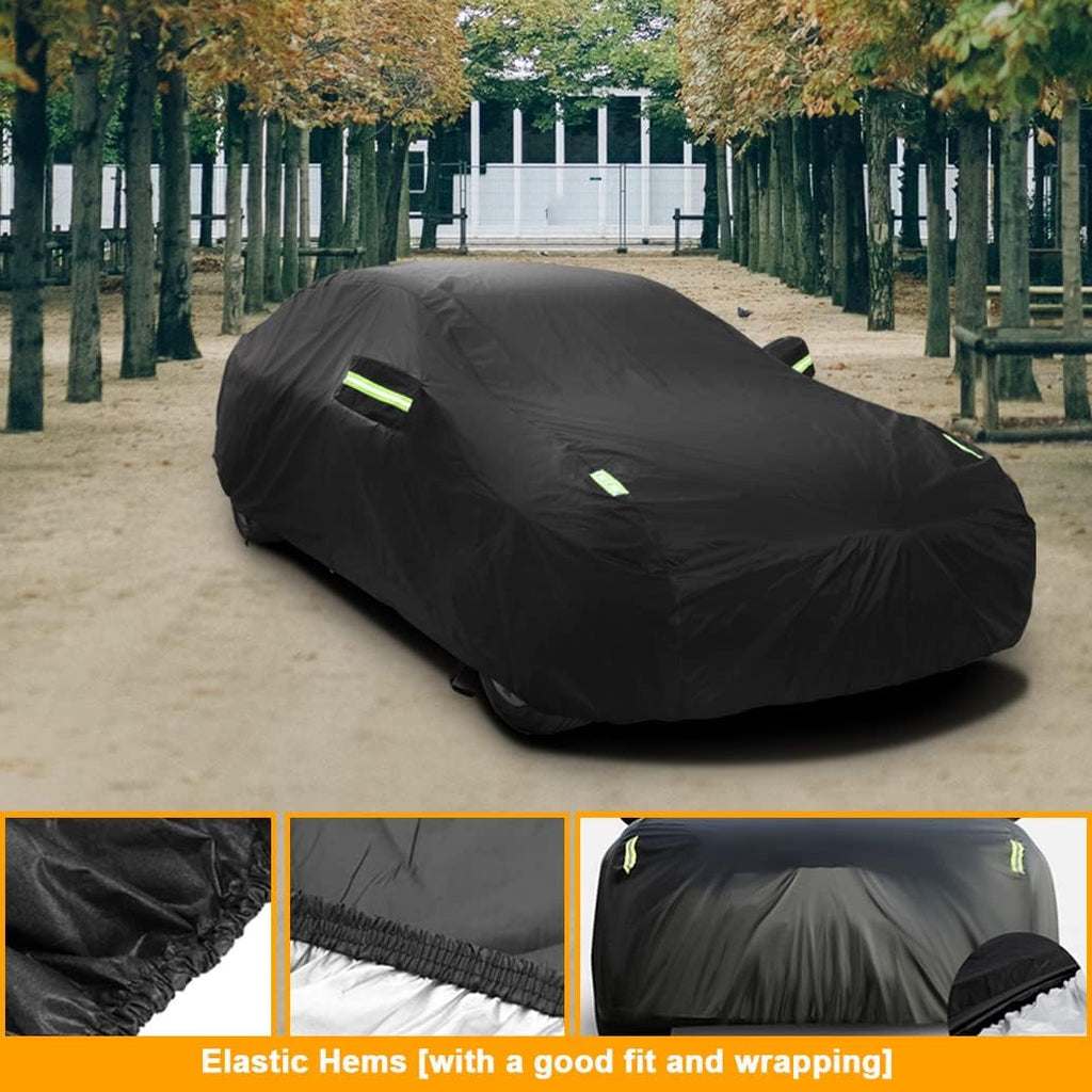 Upgraded Car Cover Compatible with Mercedes-Benz GLB 2019-2025/ GLC 2015-2025/ AMG GLB GLC Coupe SUV, Waterproof All Weather Cover with Cotton Lining, Outdoor Indoor Rain Snow Sun UV Car Covers