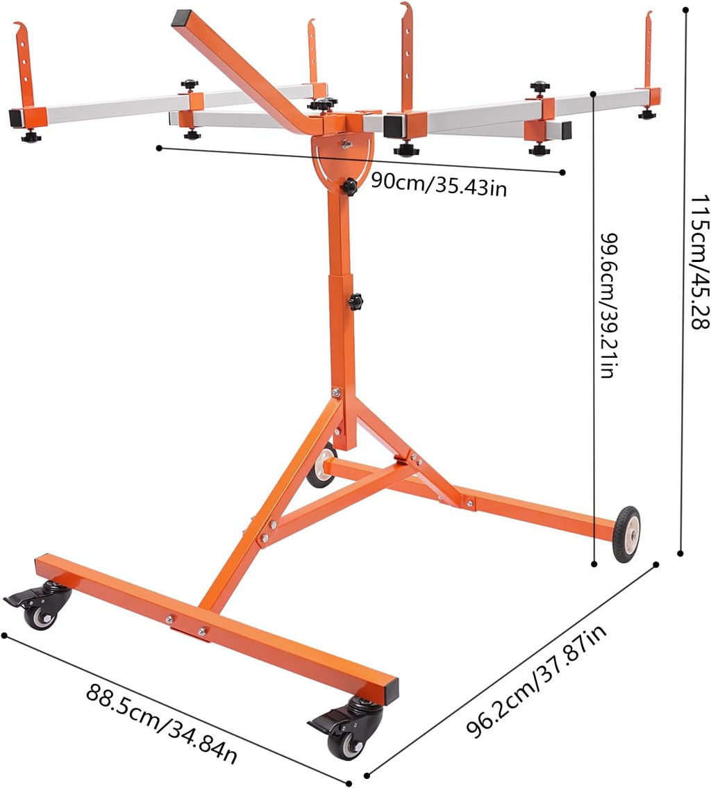 Automotive Rotating Painting Stand Multifunction Freestanding Paint Holder with Wheels for Painting Or Repairing Light Sheet Metal, Automotive Sheet Metal, Hoods, Wings, Bumpers (35.4*37.8*45.2in)