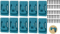 Drill Tool Wall Mounted Base Hanger Compatible Motorized Stand Set for Makita 18V Lithium-Ion Tools – 10 Pack with 40 Screws (Blue)