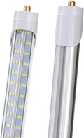 4 Pack, 120W 8ft Led Bulbs, 19500lm 6000k 8' Led Bulb, V Shaped Clear Cover T8 Led Tube Lights 8ft, T8 Led Bulbs 8 Foot, 8' Led Replacement for T8 T10 T12 F96t12 Fluorescent Tubes