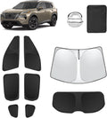 8pcs Car Window Shades for Nissan Rogue 2021-2024 2025(NOT Rogue Sport) Accessories,Windshield Side Rear Full Sunshade,Sun Visor UV Blocking, Privacy Protection and Blackout for Camping Outdoor